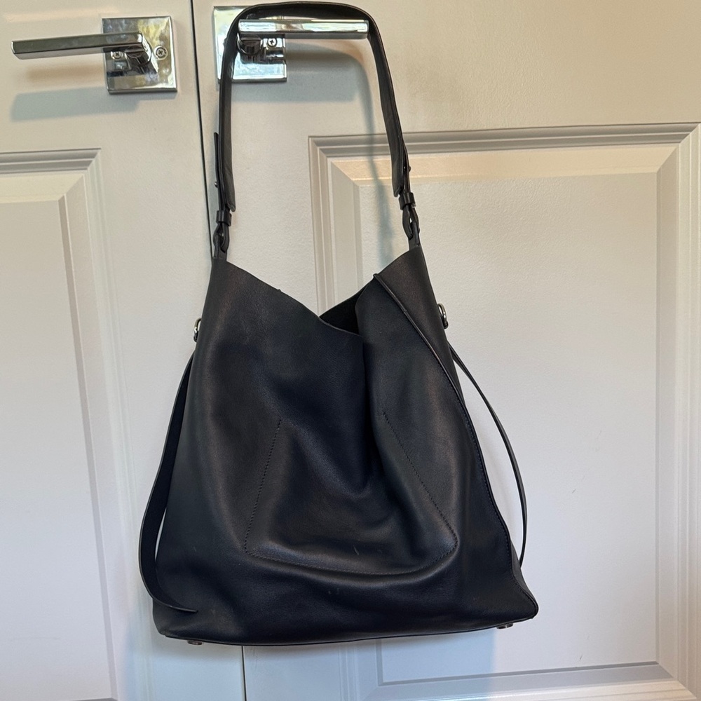 All Saints Captain Leather Shoulder Bag